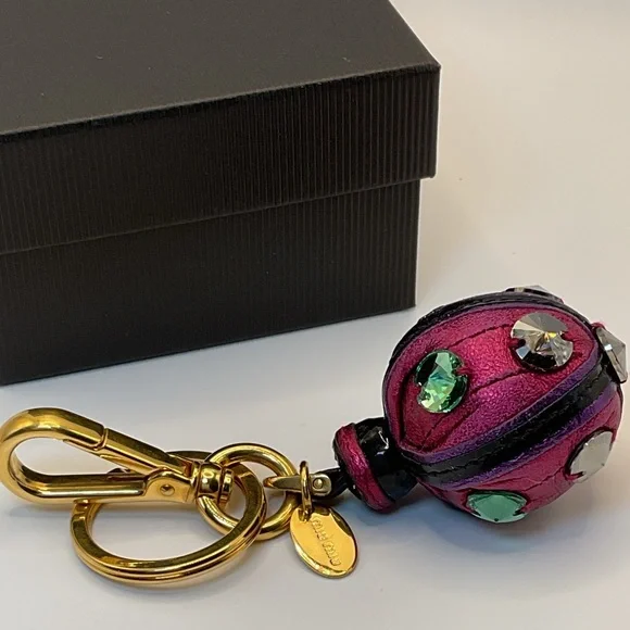 Miu Miu Pink and Gold Keychain/Bagcharm with Studded Accents - Picture 5 of 7